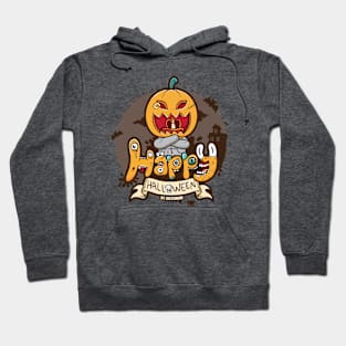 pumpkin greeting happy halloween Hoodie